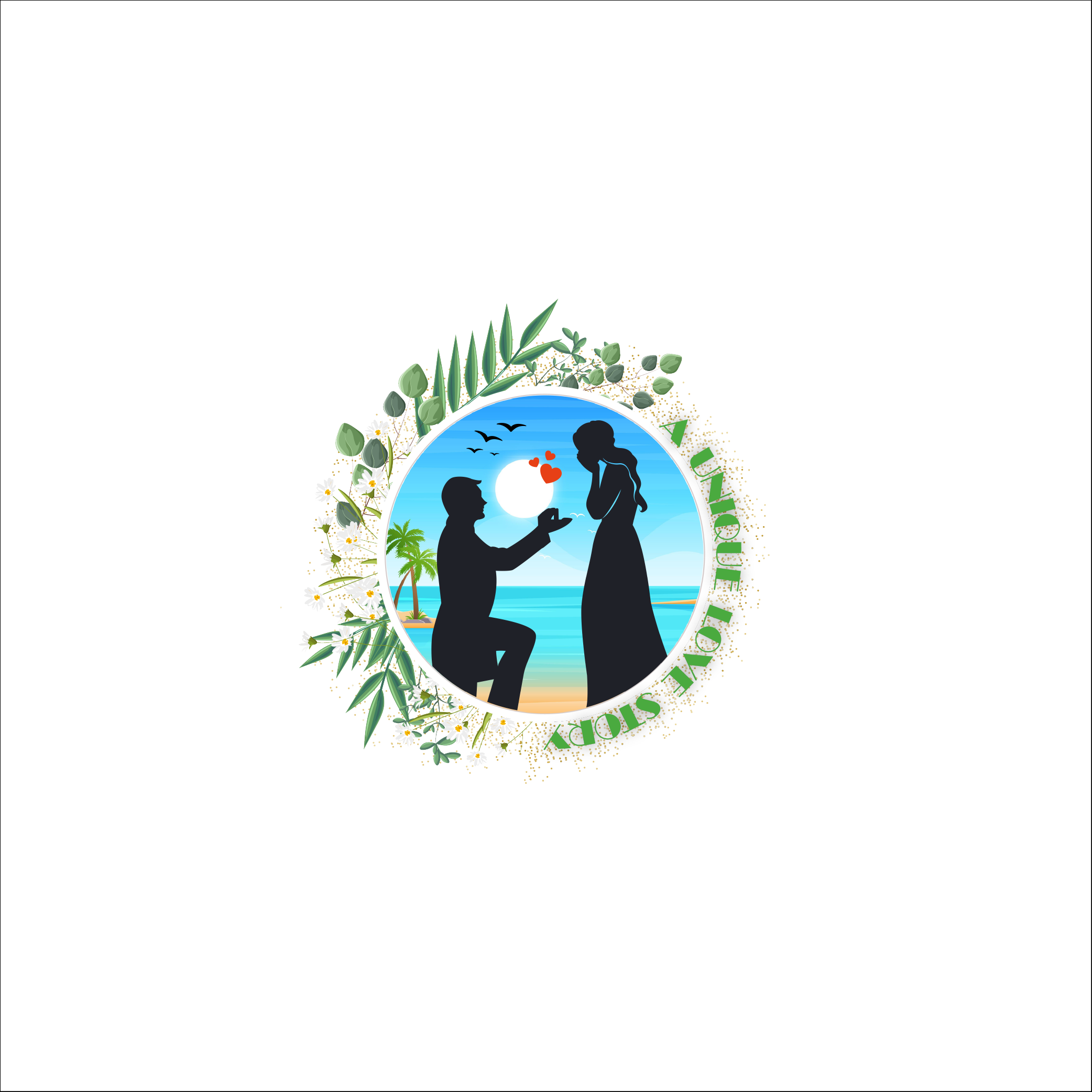 An Unique Love Story Logo